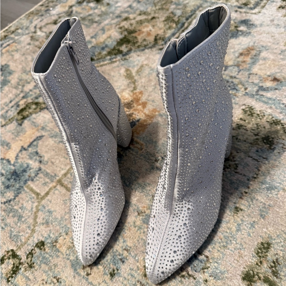 Silver Ankle Boots